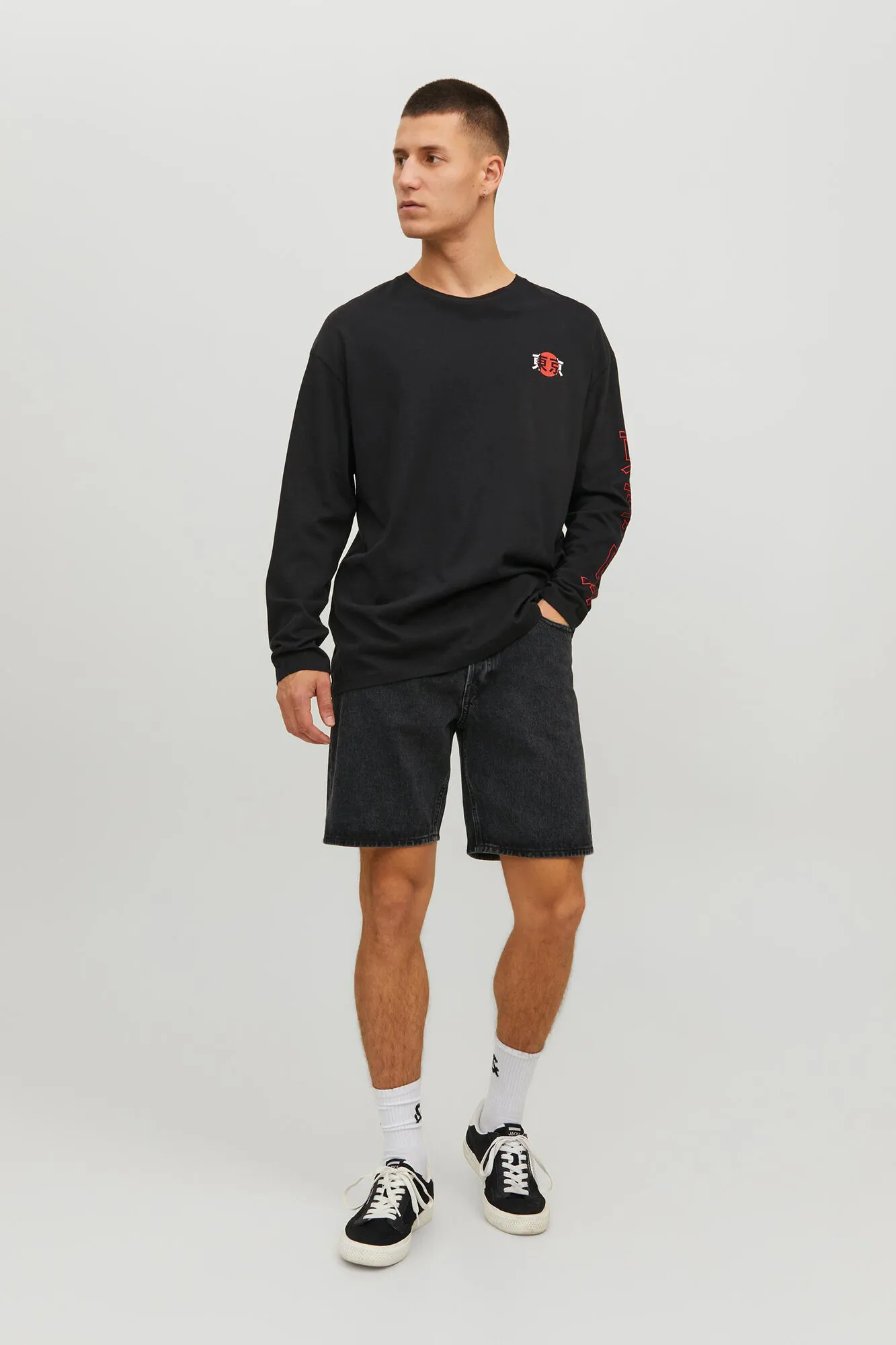 Jack & Jones Bermuda vaquera negro