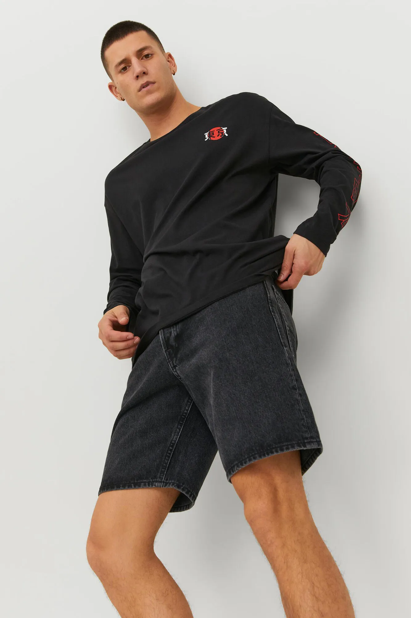 Jack & Jones Bermuda vaquera negro