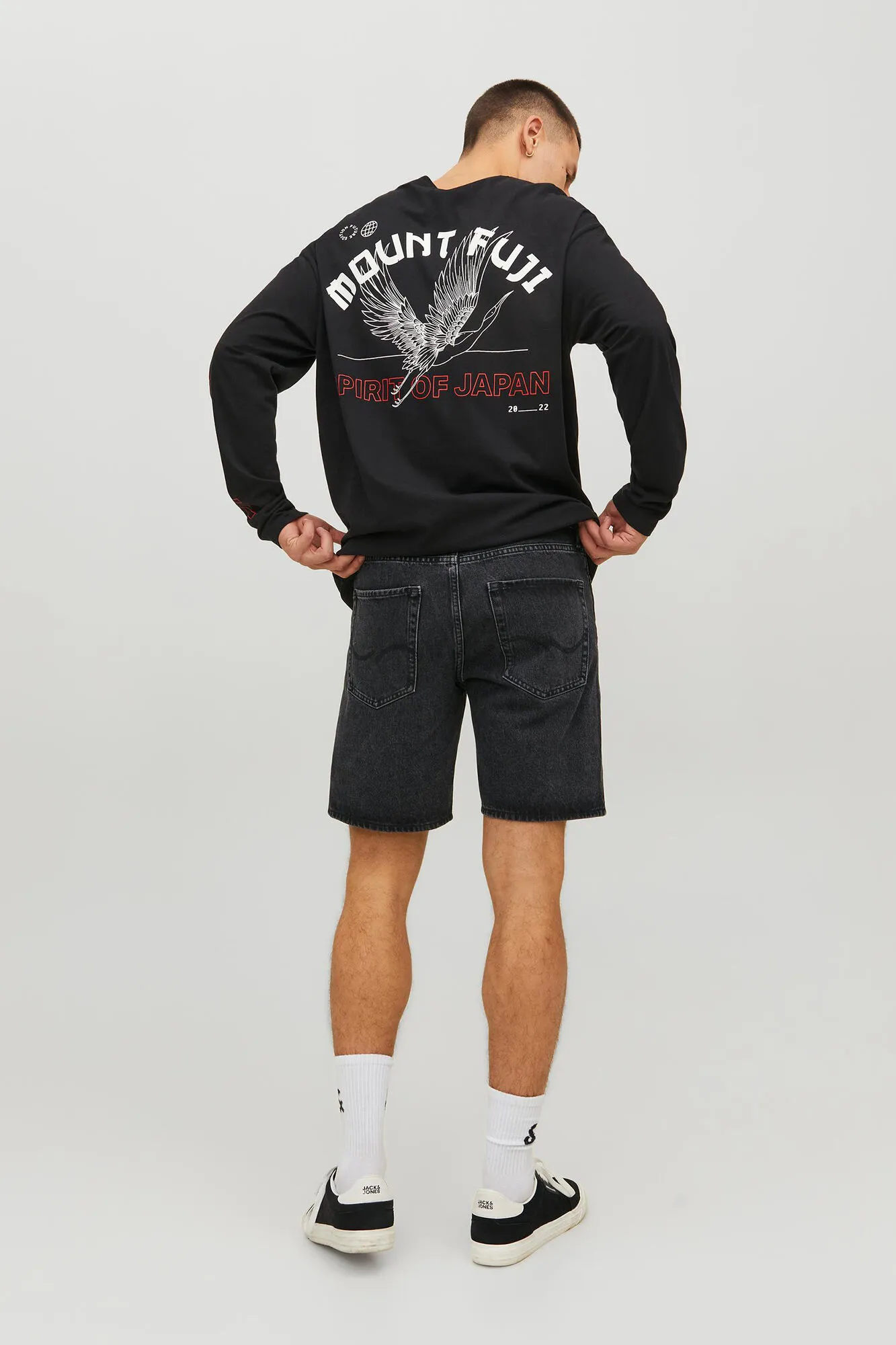 Jack & Jones Bermuda vaquera negro
