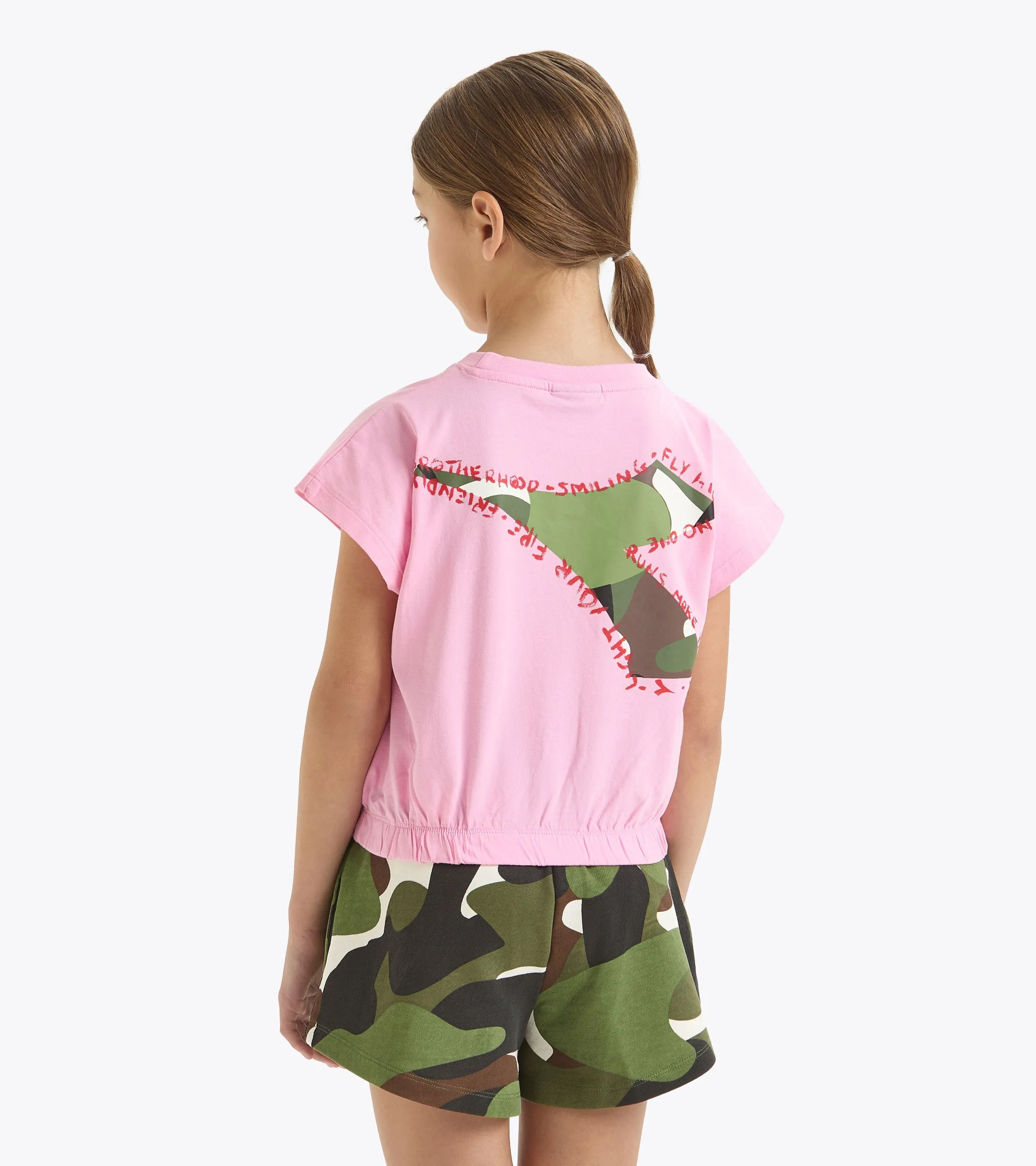 JG. TSHIRT SS CROP CAMO CAMISETA CORTA  CORTE BOXY  NI&NTILDE;A