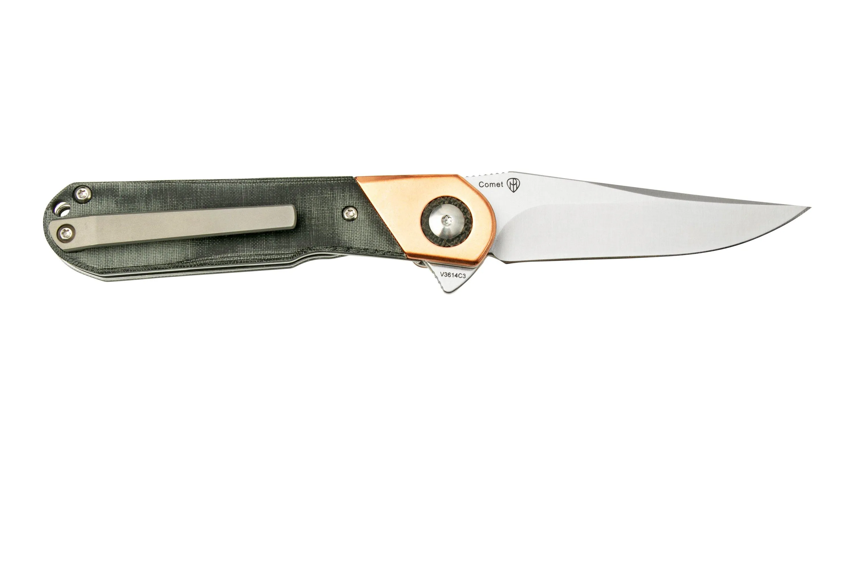 Kizer Comet V3614C3 Copper & Grey Micarta, navaja