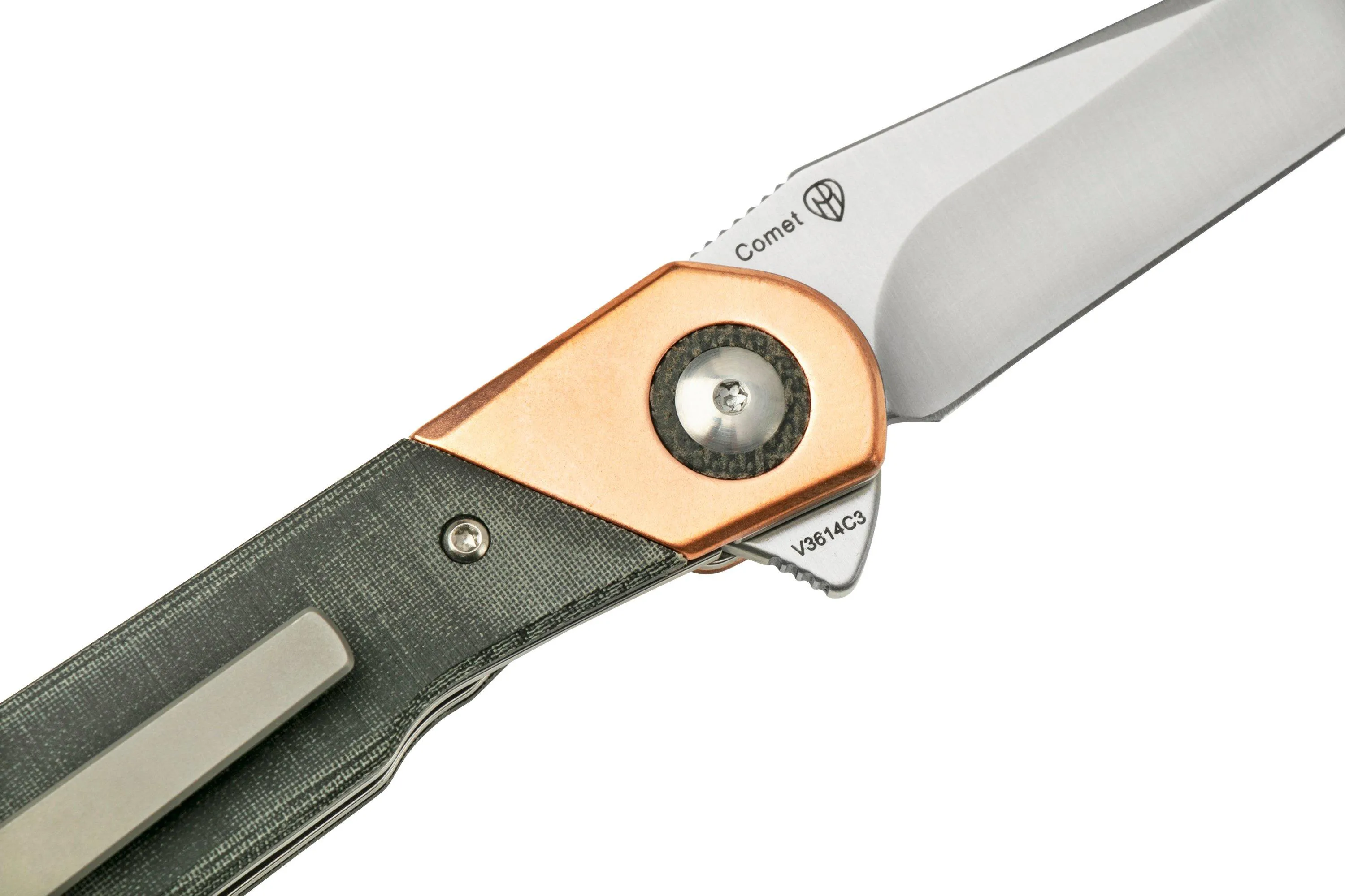 Kizer Comet V3614C3 Copper & Grey Micarta, navaja
