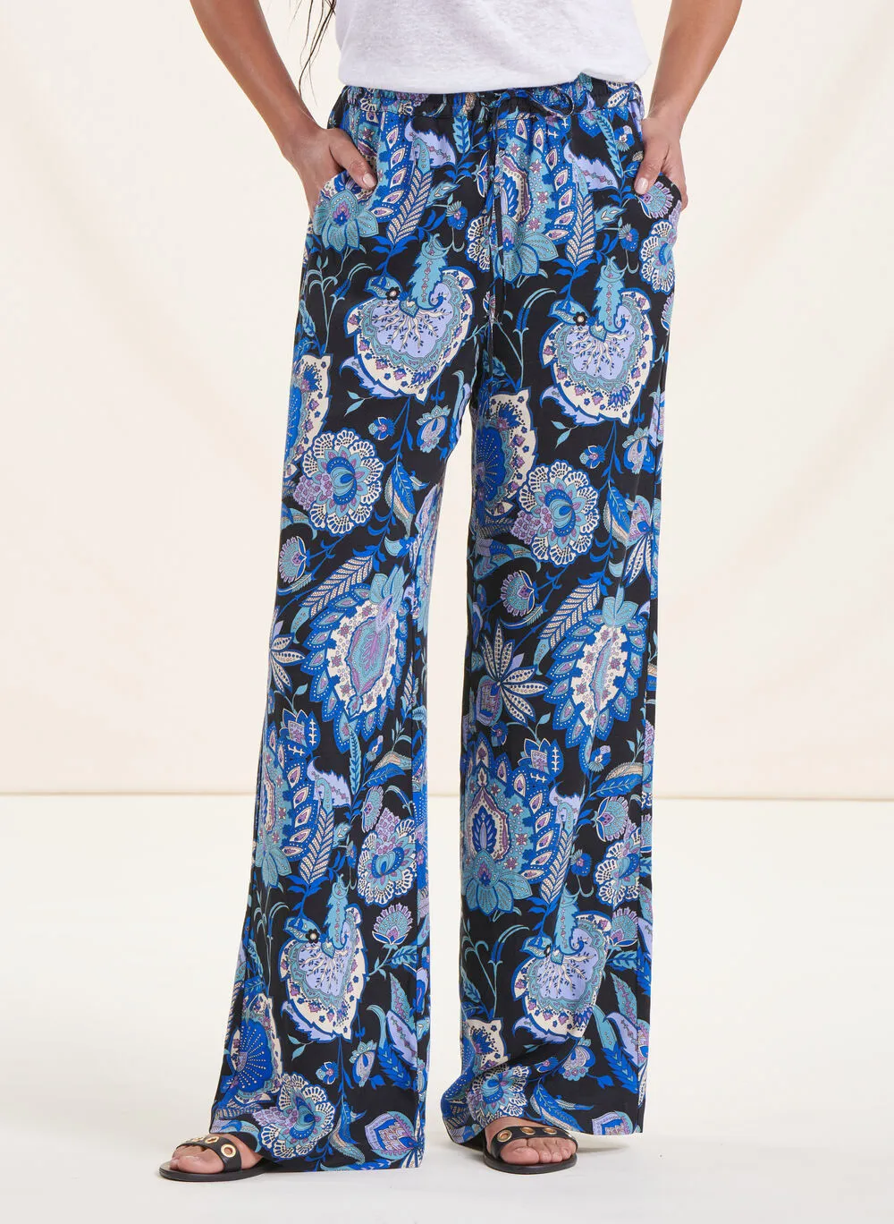 LA FEE MARABOUTEE Pantalón ancho estampado en multicolor