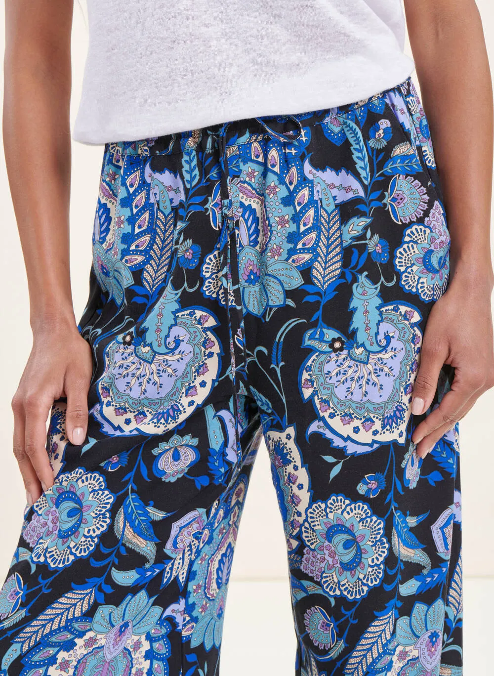 LA FEE MARABOUTEE Pantalón ancho estampado en multicolor