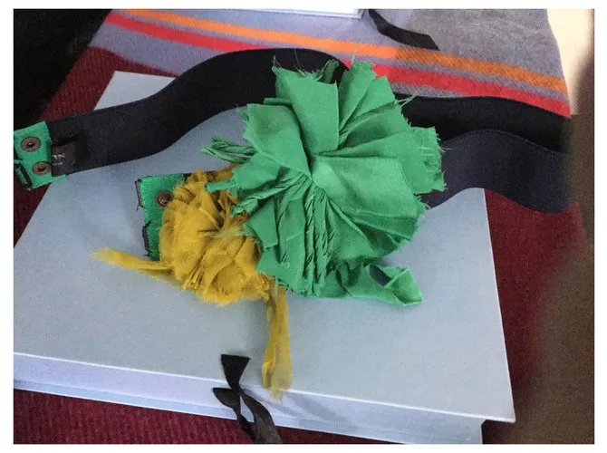 Lanvin POMPON Y CINTURON ELASTICO Verde 