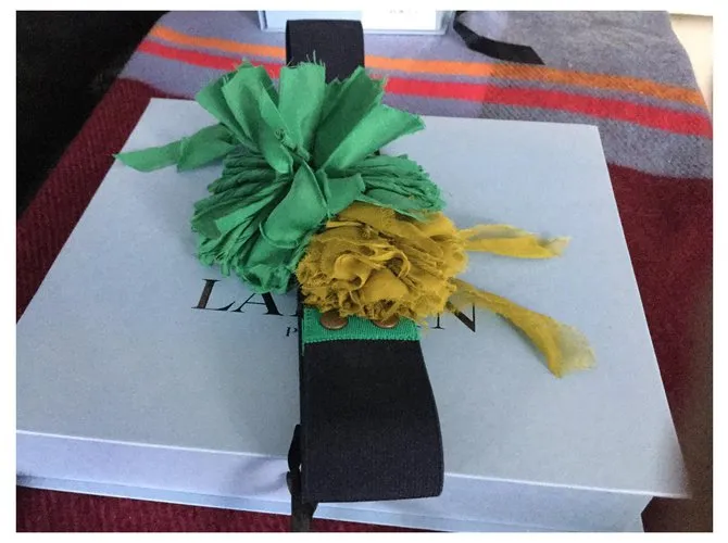 Lanvin POMPON Y CINTURON ELASTICO Verde 
