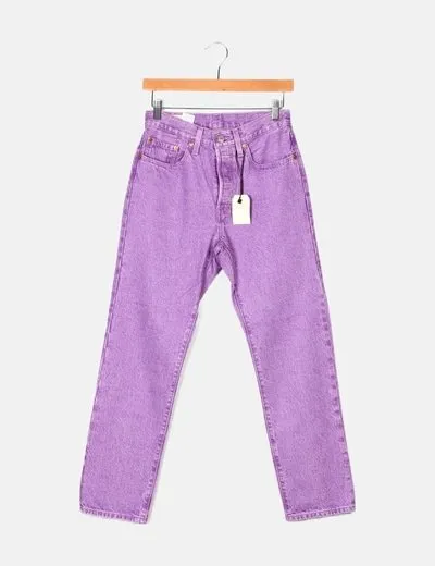 Levi's Jeans denim mom fit morado