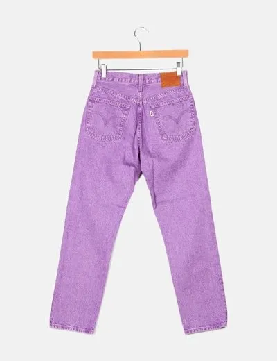 Levi's Jeans denim mom fit morado