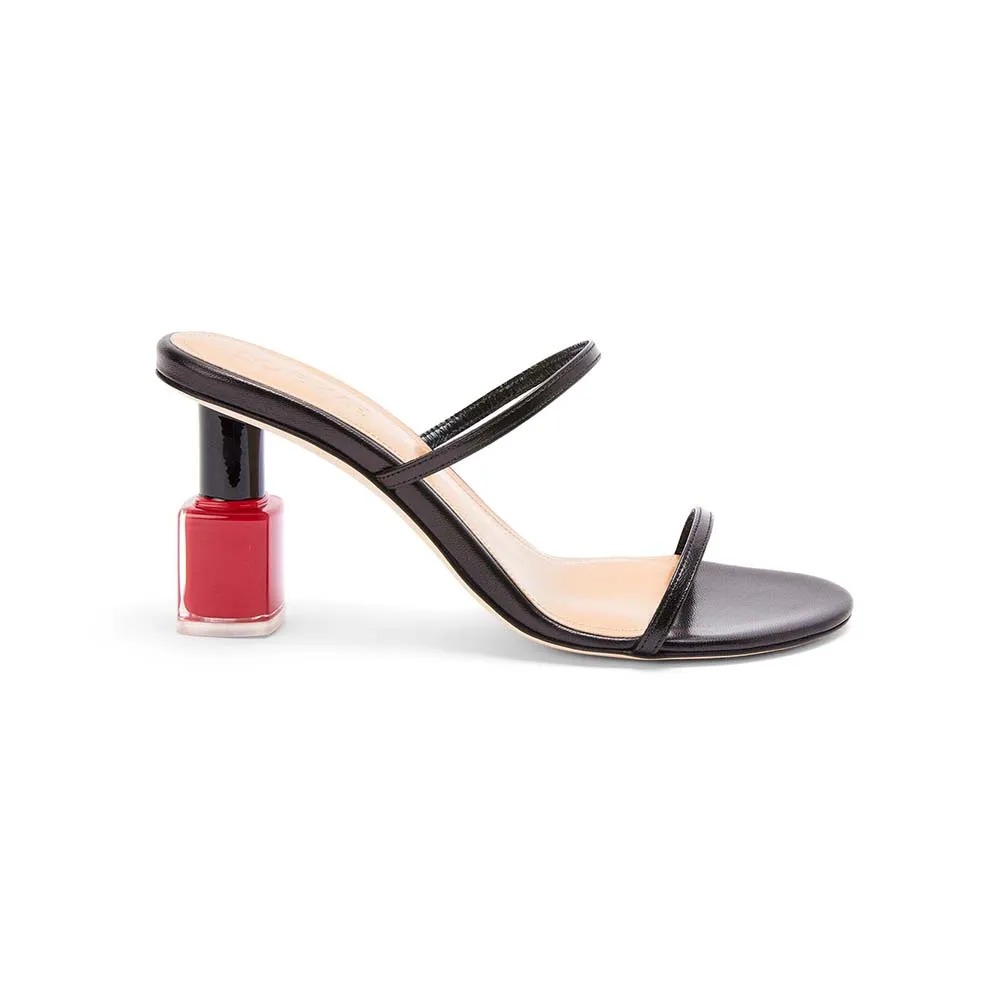LOEWE MUJER NAIL POLISH SANDALIA EN PIEL DE CABRANEGRO