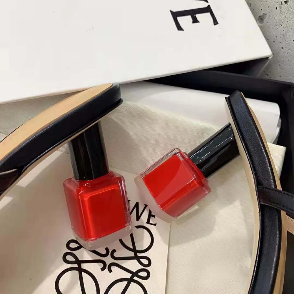 LOEWE MUJER NAIL POLISH SANDALIA EN PIEL DE CABRANEGRO