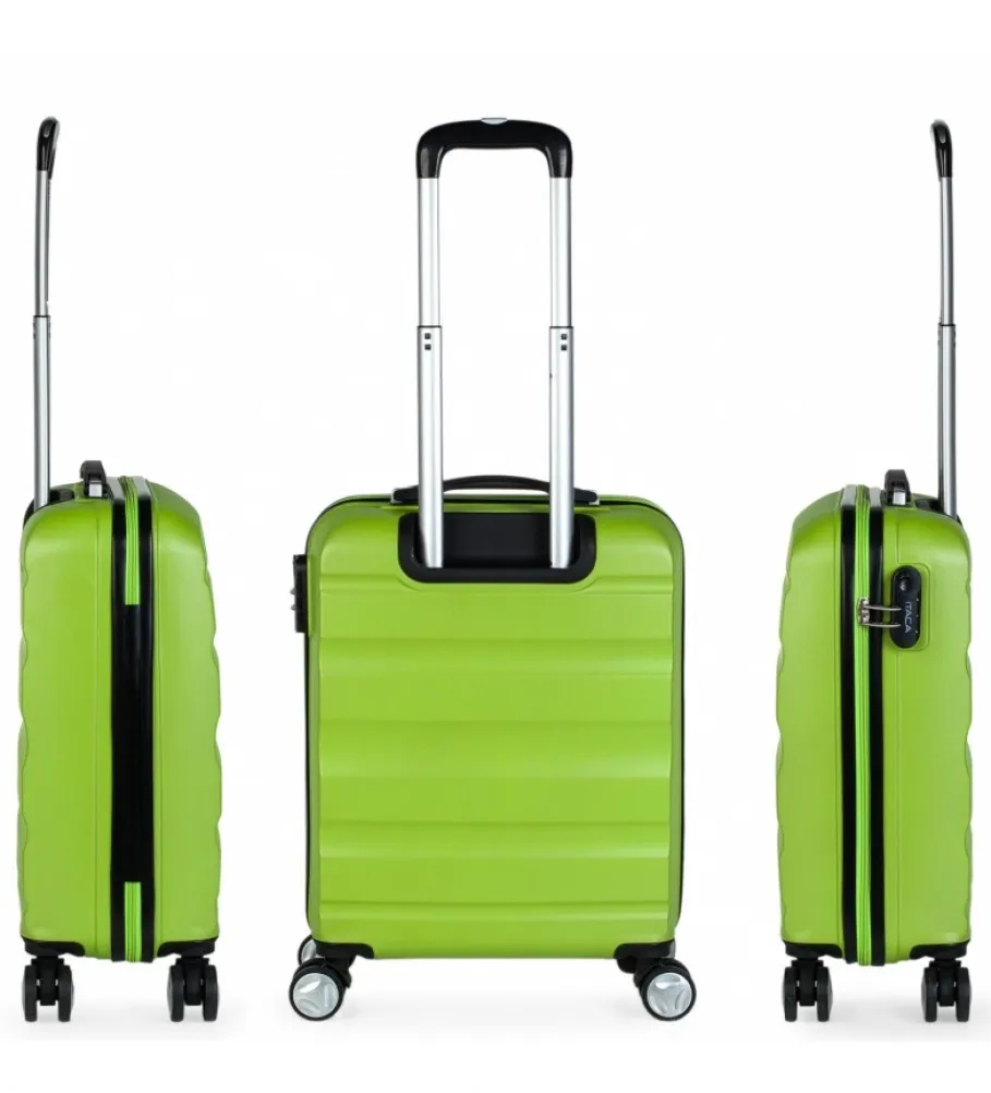 MALETA DE VIAJE CABINA TROLLEY ABS T71650 PISTACHO 55X40X20CM