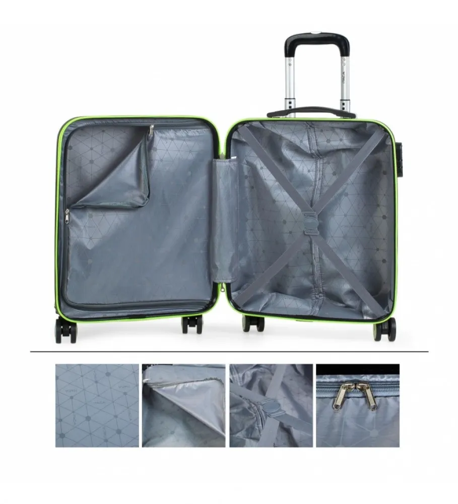 MALETA DE VIAJE CABINA TROLLEY ABS T71650 PISTACHO 55X40X20CM