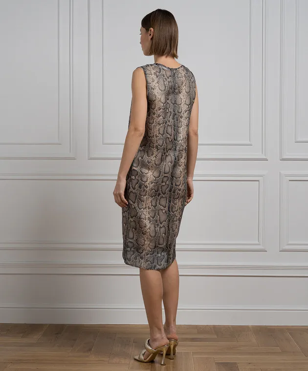 Max Mara Sportmax Beige CUBANO dress in animalistic print