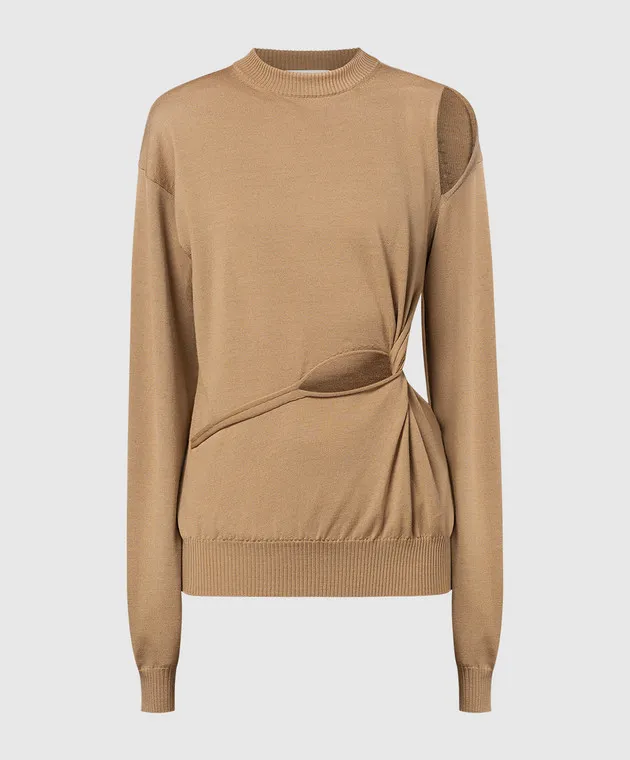 Max Mara Sportmax Beige Holiday longsleeve made of wool