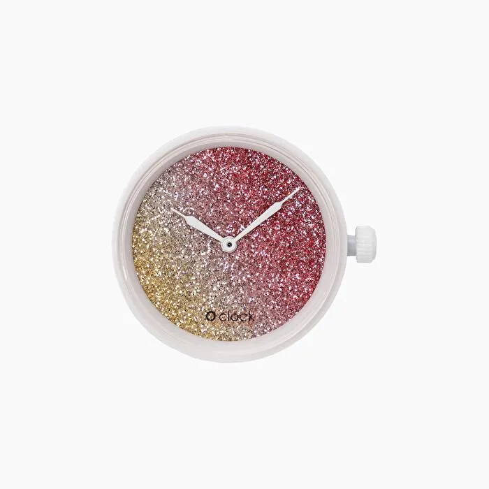 Mecanismo bicolor glitter cedro y coral O clock