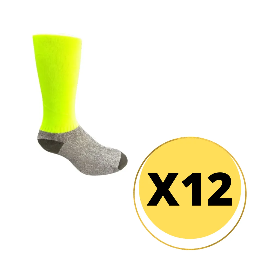 MEDIAS DE HOCKEY AMARILLO POR MAYOR 12 PARES  MH AMA