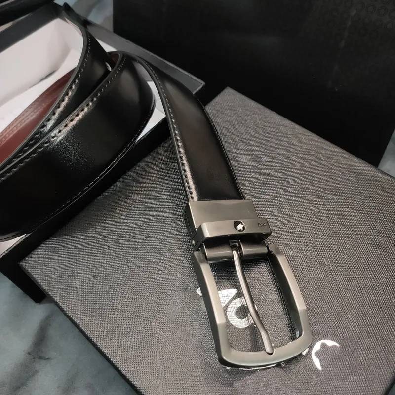 Men del cinturón de diseño Madure Maturez Classic Cinturas de aguja de pinza clásica Oro y Sier Gray Hebilla Head Ancho casual d