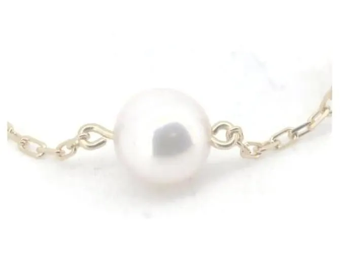Mikimoto 18Pulsera de perlas K en excelentes condiciones. Dorado 