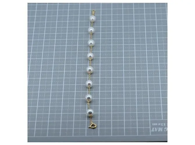 Mikimoto 18Pulsera de perlas K en excelentes condiciones. Dorado 