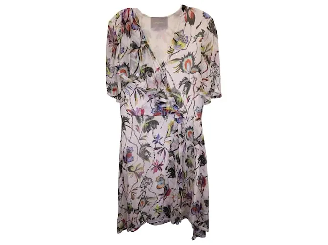 Minivestido floral Jason Wu en seda multicolor Impresión de pitón 