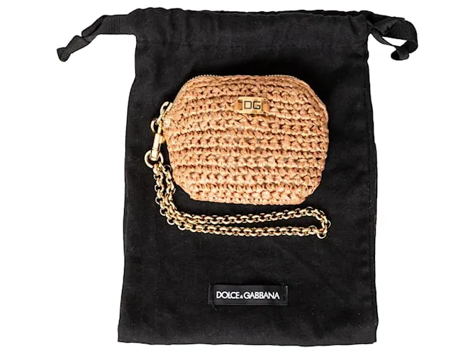 Monedero Dolce & Gabbana con llavero Beige 