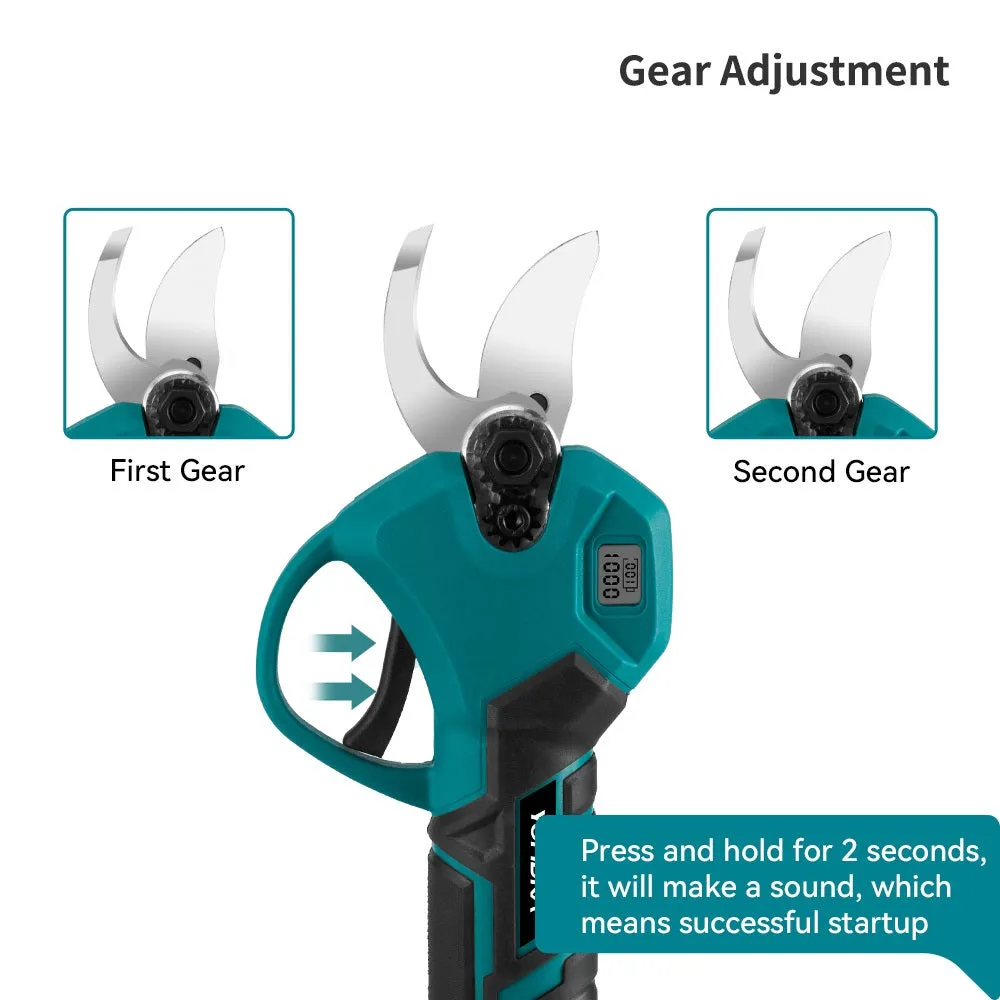 NewBeny 30mm Brushless Cordless Pruning Shears Extra Blade with Battery and Charger