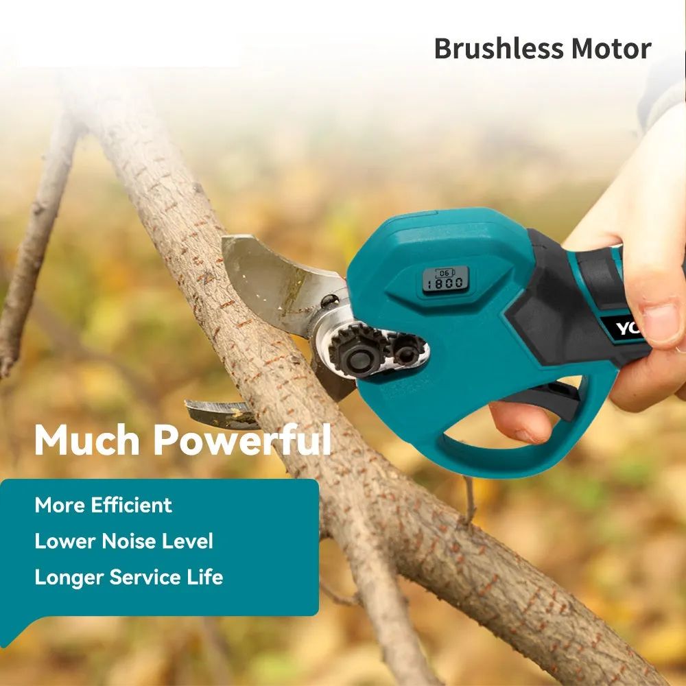 NewBeny 30mm Brushless Cordless Pruning Shears Extra Blade with Battery and Charger