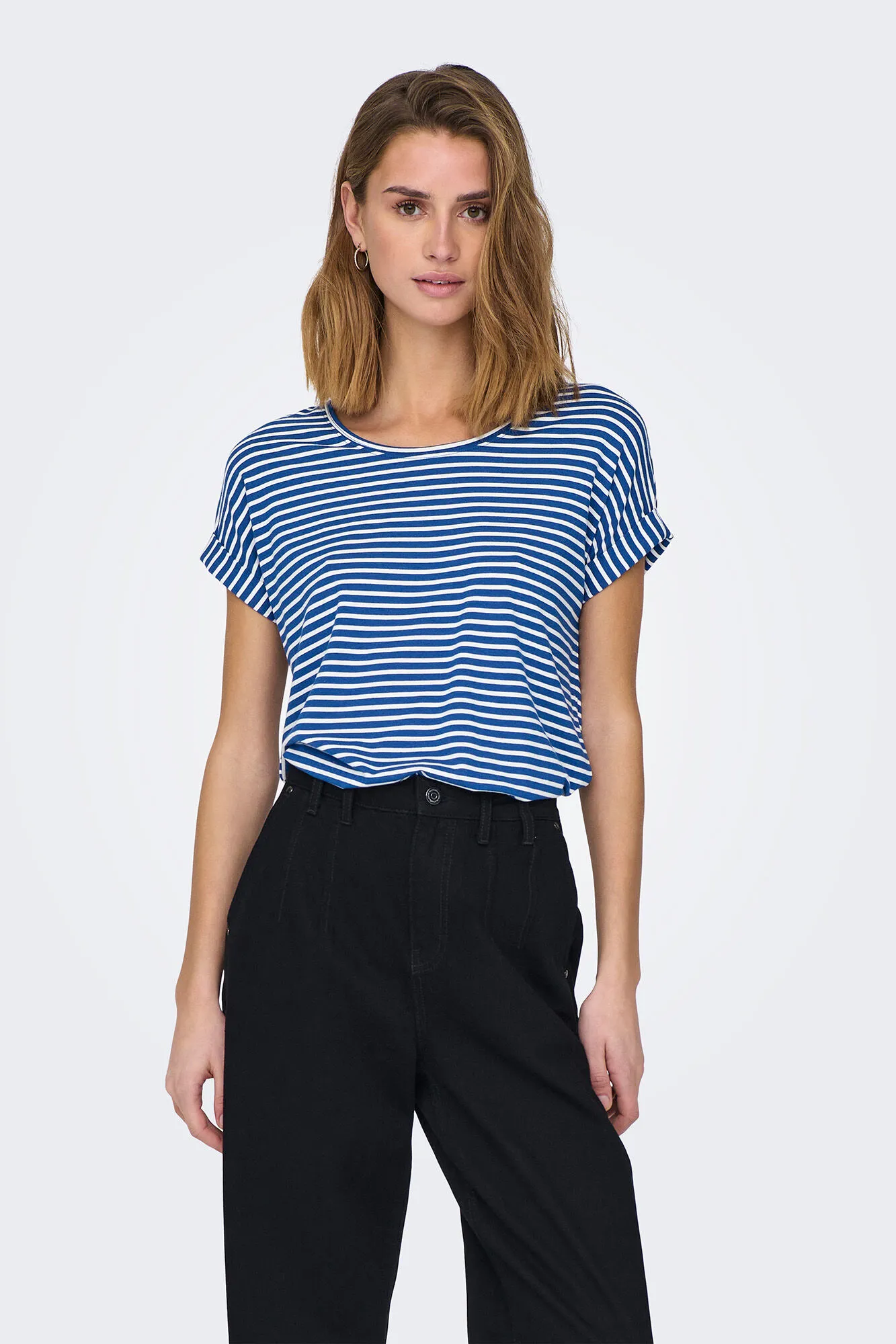 Only Camiseta manga corta rayas cuello redondo