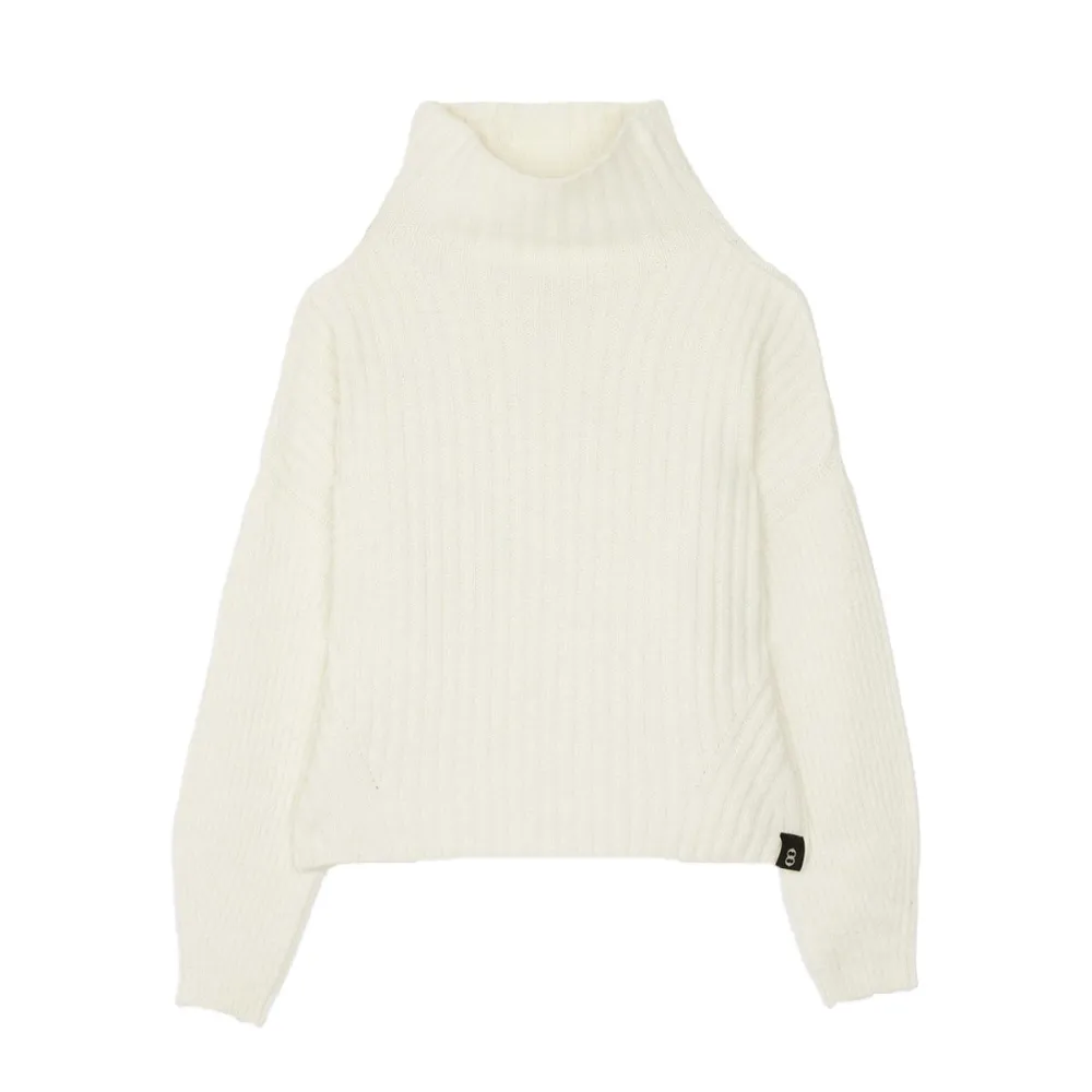 Ottod'Ame maglia donna a coste con collo alto EK0050.VA