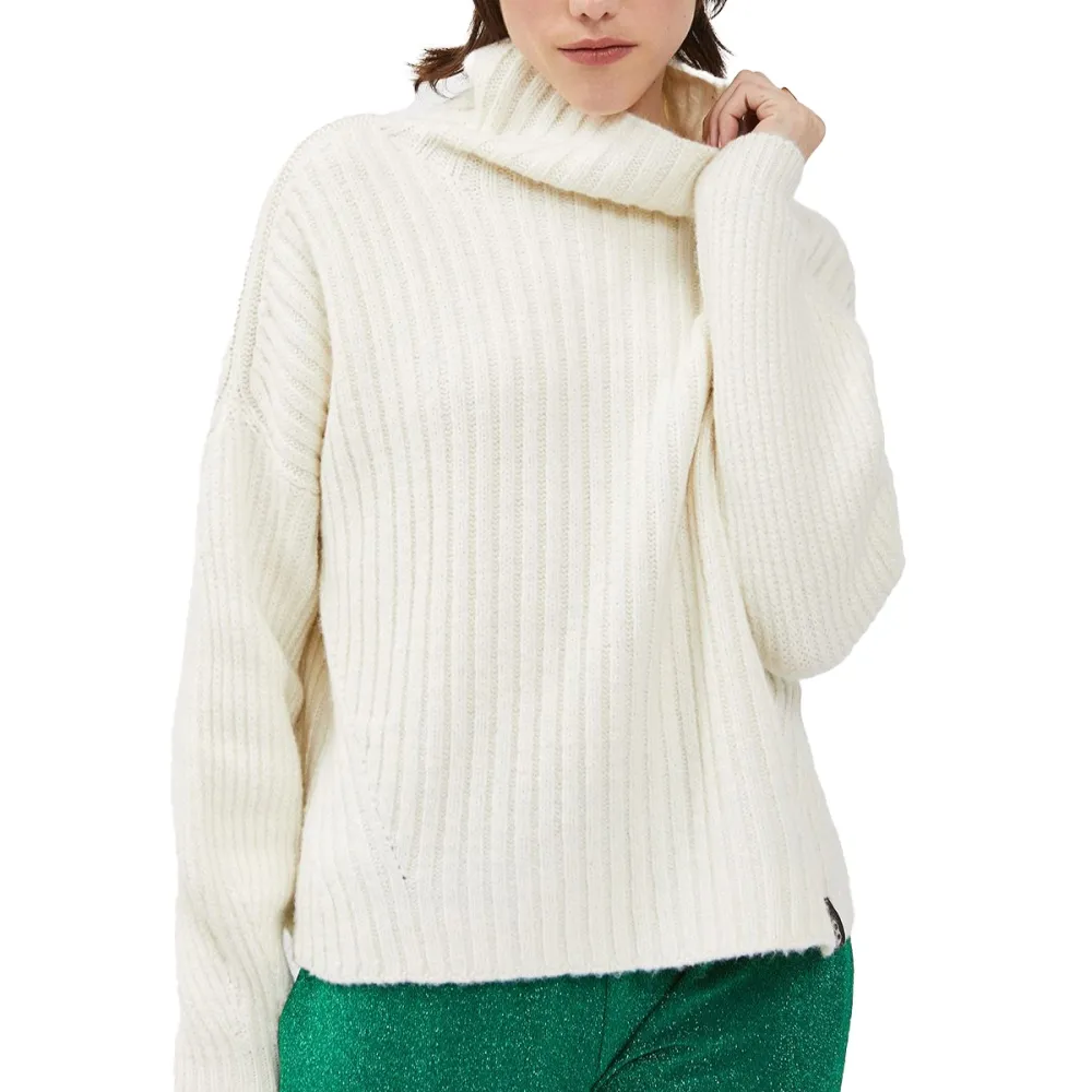 Ottod'Ame maglia donna a coste con collo alto EK0050.VA