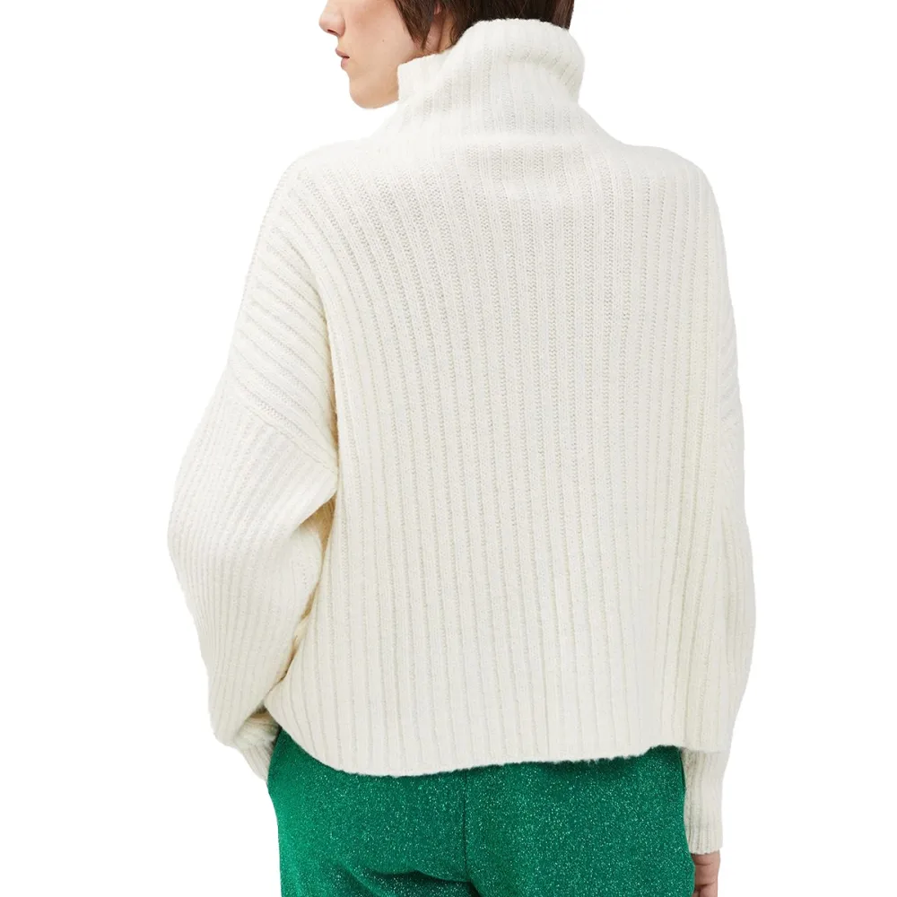 Ottod'Ame maglia donna a coste con collo alto EK0050.VA