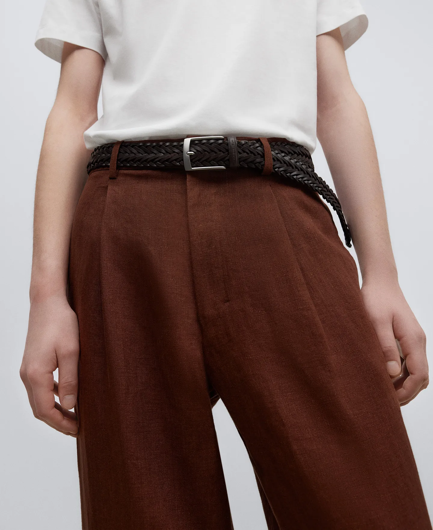 Pantalón sastre marrón hombre