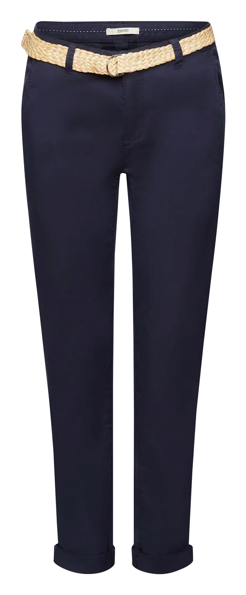 Pantalón chino de algodón elástico en azul