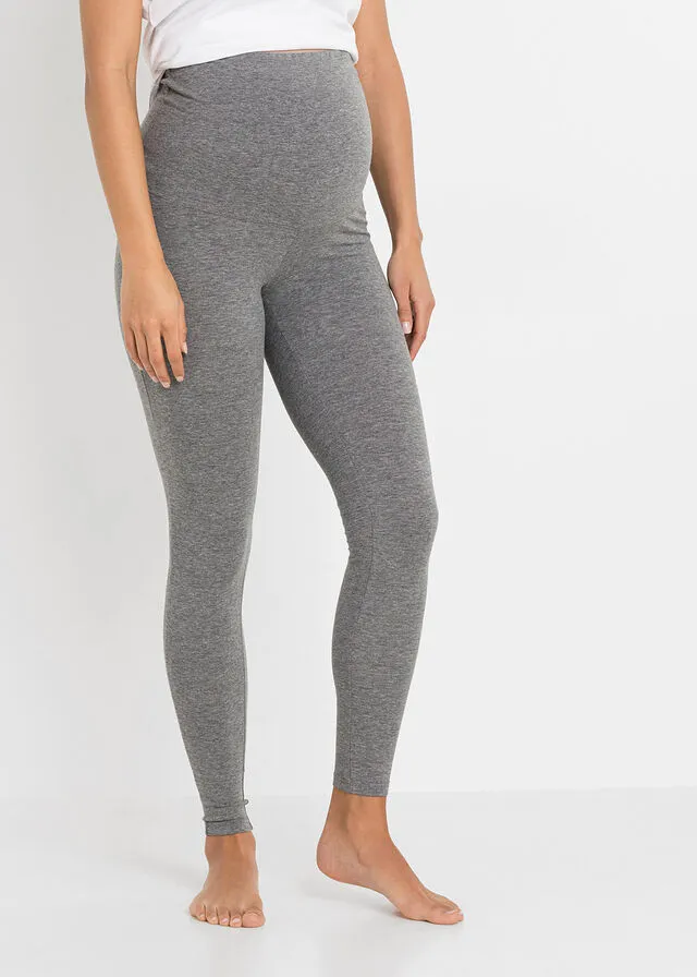 PANTALóN DE PIJAMA PREMAMá NEGROGRIS JASPEADO