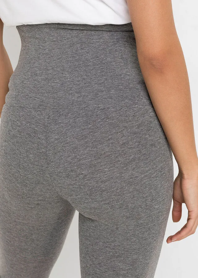 PANTALóN DE PIJAMA PREMAMá NEGROGRIS JASPEADO