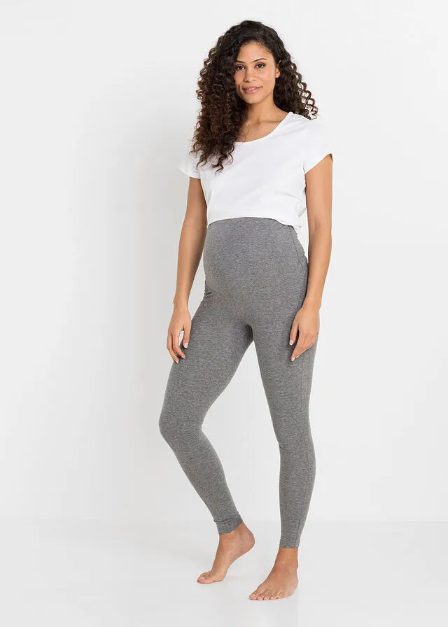 PANTALóN DE PIJAMA PREMAMá NEGROGRIS JASPEADO