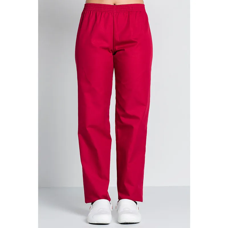 PANTALóN PIJAMA SANITARIO BURDEOS SIN BOLSILLOS  DYNEKE
