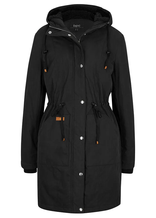 Parka forrada Negro