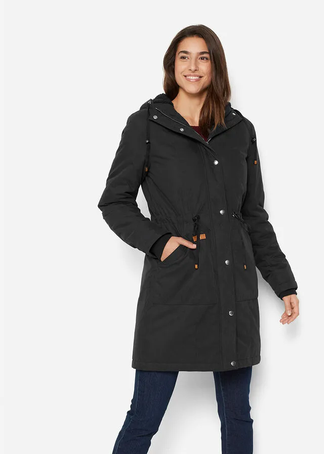 Parka forrada Negro