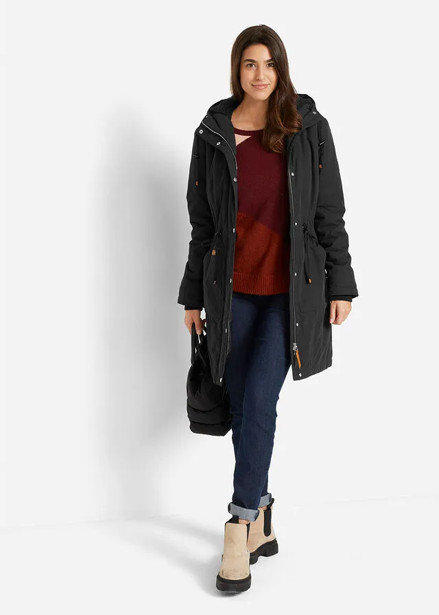 Parka forrada Negro