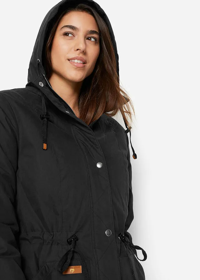 Parka forrada Negro