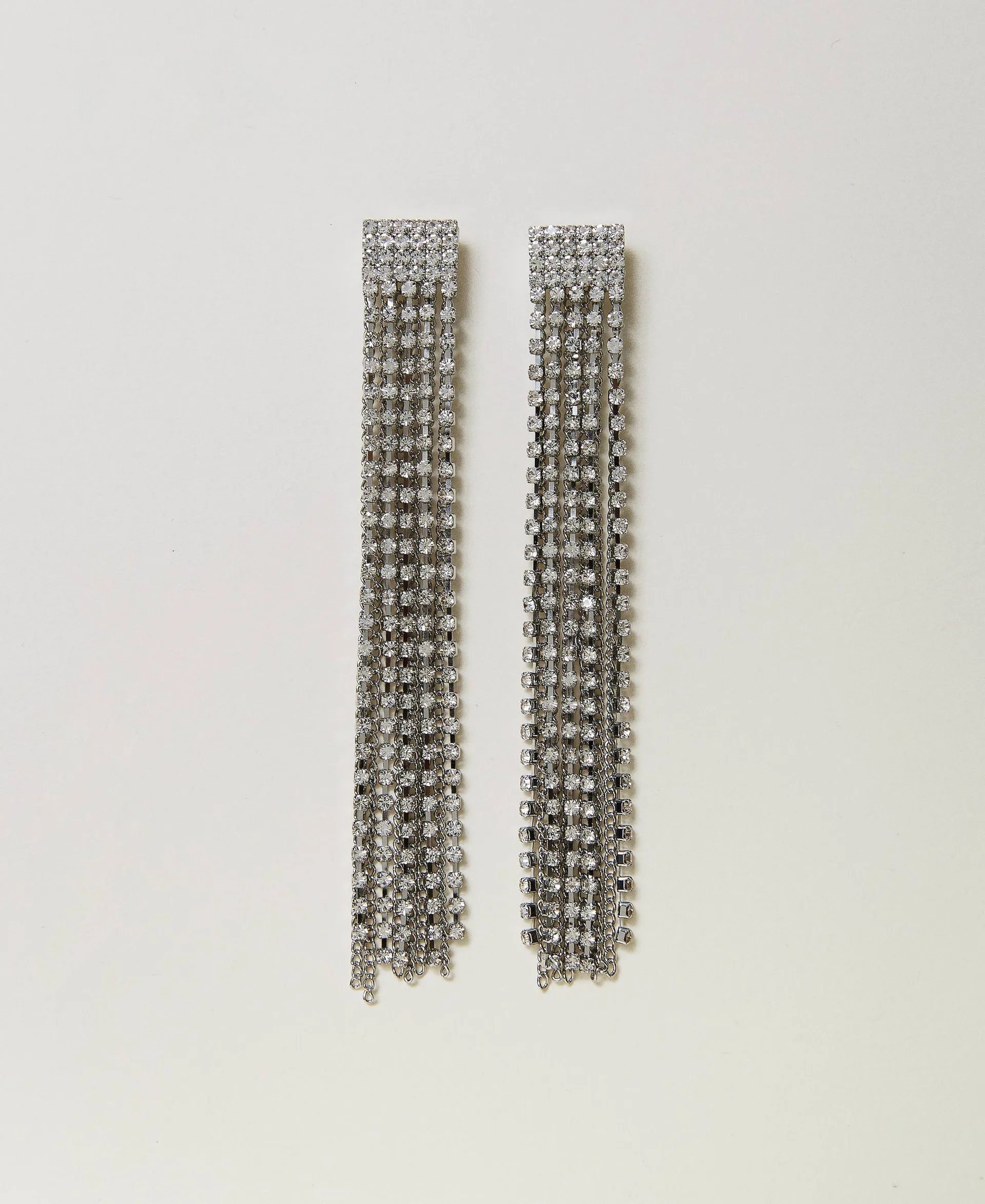 Pendientes con flecos de strass