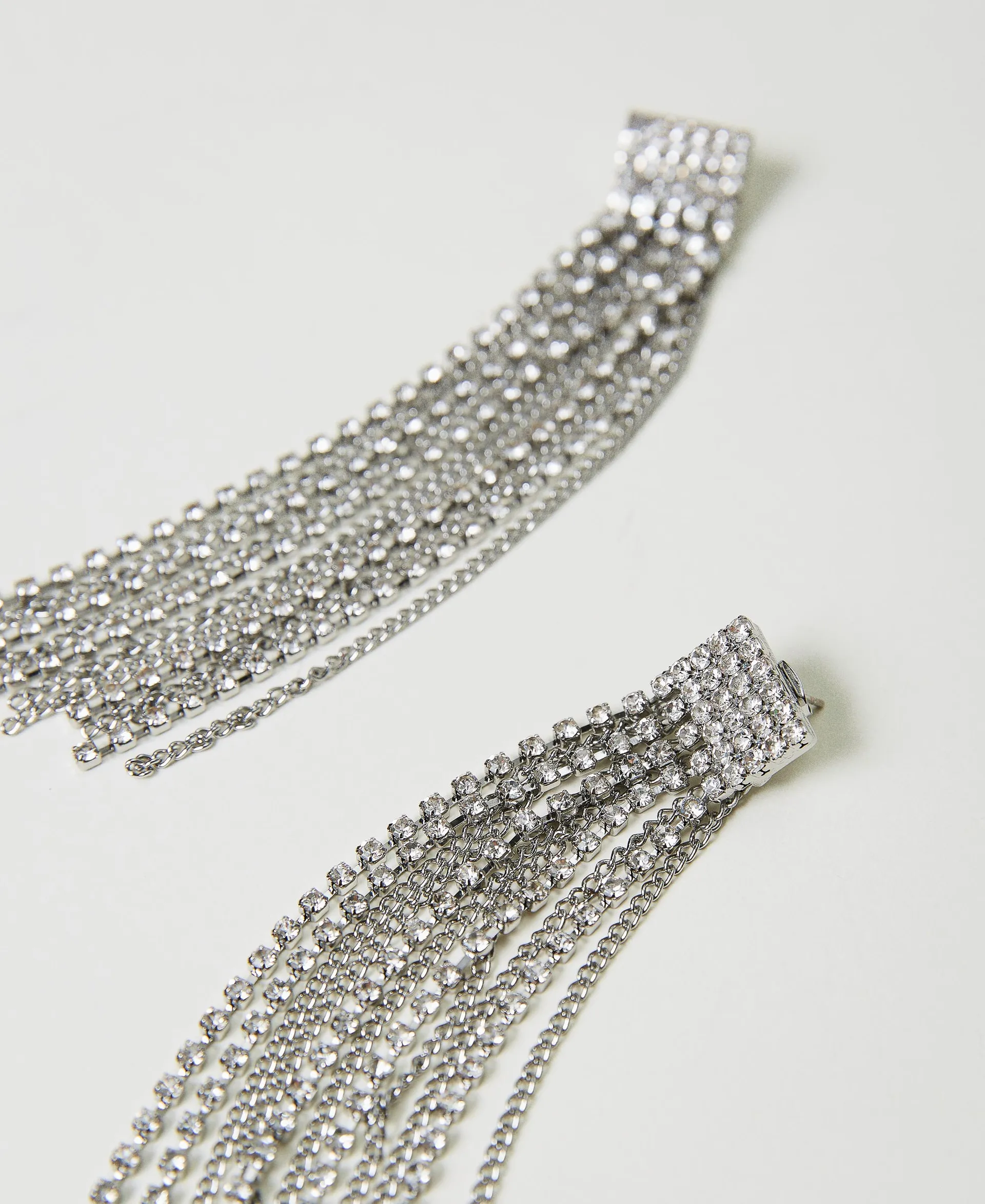 Pendientes con flecos de strass