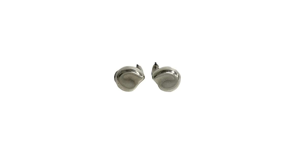 Pendientes de clip de plata 925 Tiffany & Co. en forma de frijol 