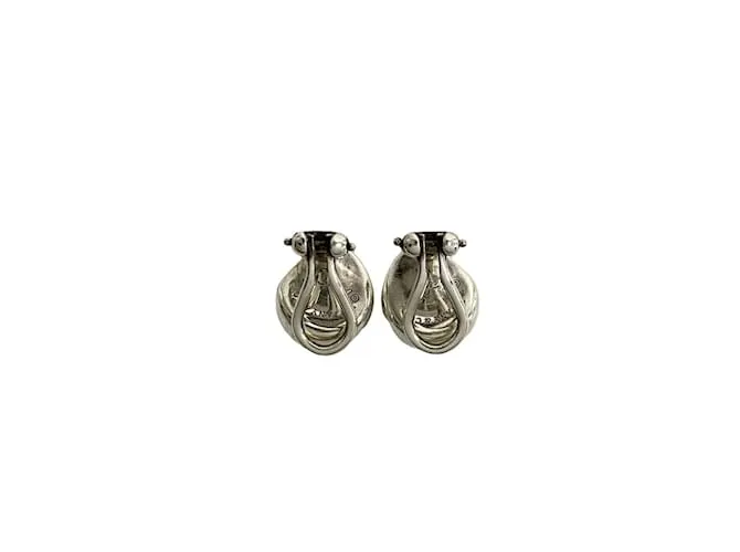 Pendientes de clip de plata 925 Tiffany & Co. en forma de frijol 