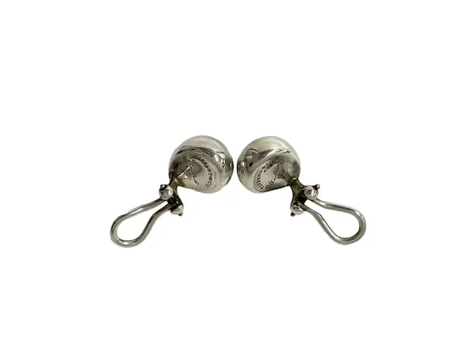 Pendientes de clip de plata 925 Tiffany & Co. en forma de frijol 