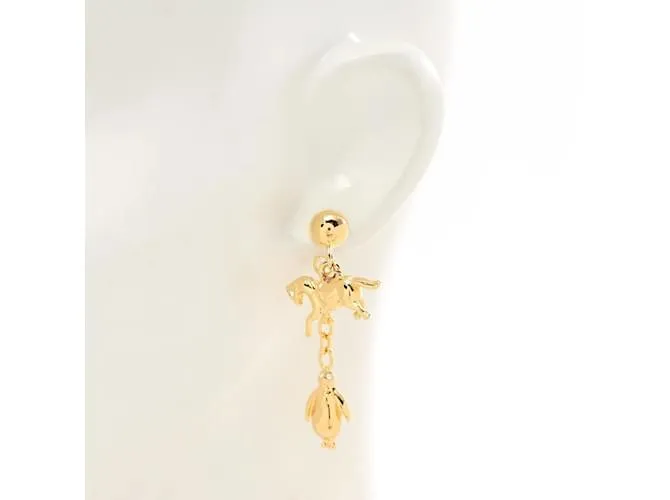PENDIENTES DE STUD MULTIENCANTO CHAPADOS EN ORO MARNI DORADO 