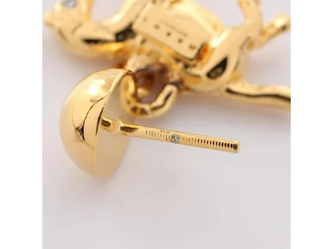 PENDIENTES DE STUD MULTIENCANTO CHAPADOS EN ORO MARNI DORADO 