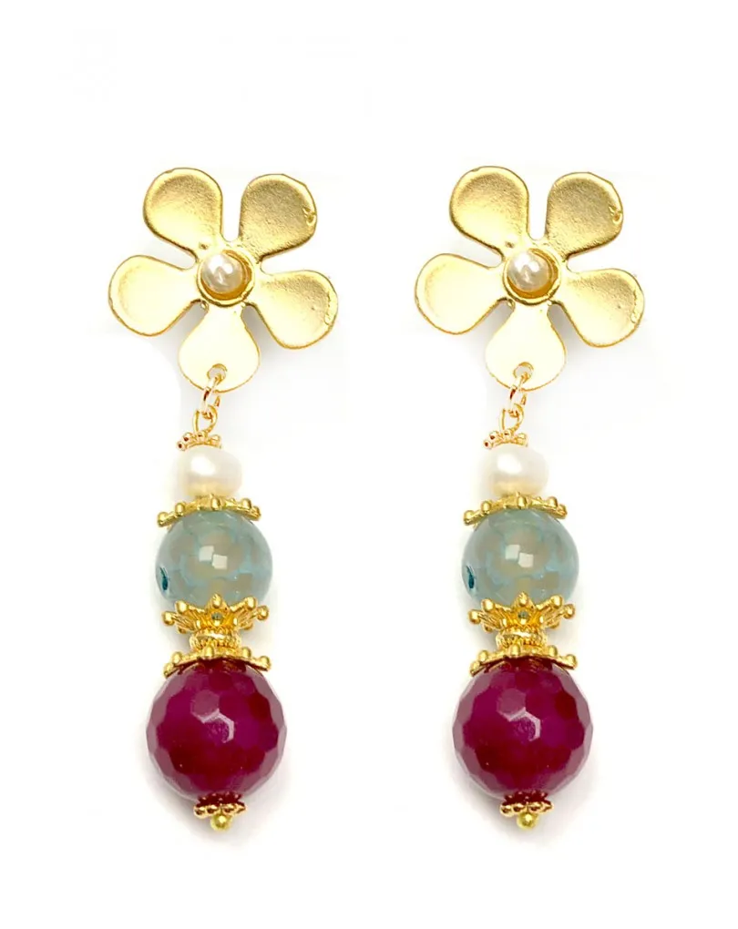 PENDIENTES MUJER COLOR RUBI BISUTERIA PARA BODAS  PENDIENTES BARATOS