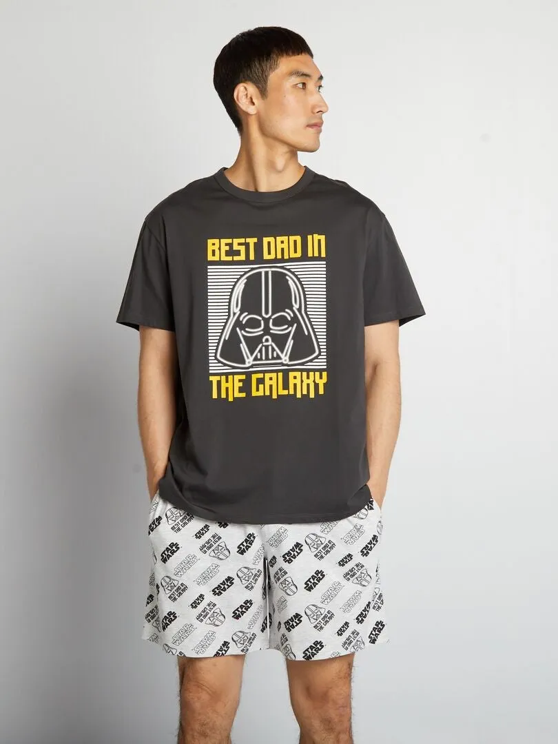 PIJAMA CORTO 'STAR WARS' DE PUNTO  2 PIEZAS  GRIS